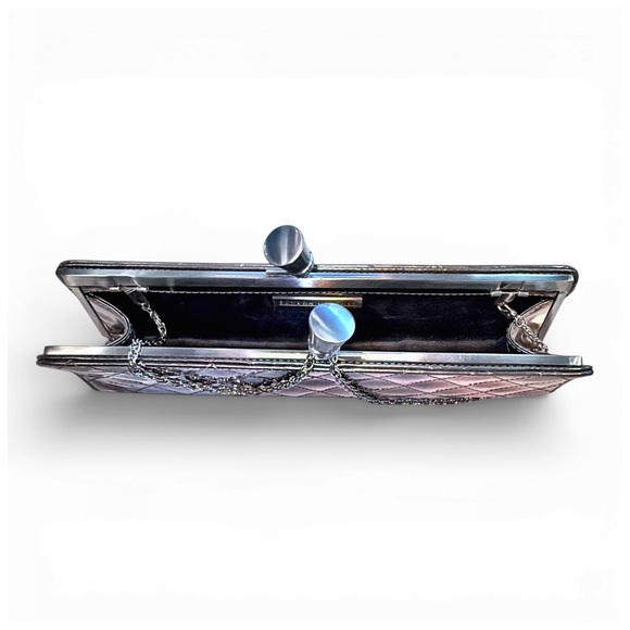 Sondra Roberts Women’s Quilted Metallic Clutch w/ Removable Chain Strap - Picture 9 of 12